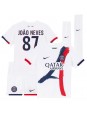 Paris Saint-Germain Joao Neves #87 Venkovní dres pro děti 2024-25 Krátký Rukáv (+ trenýrky)